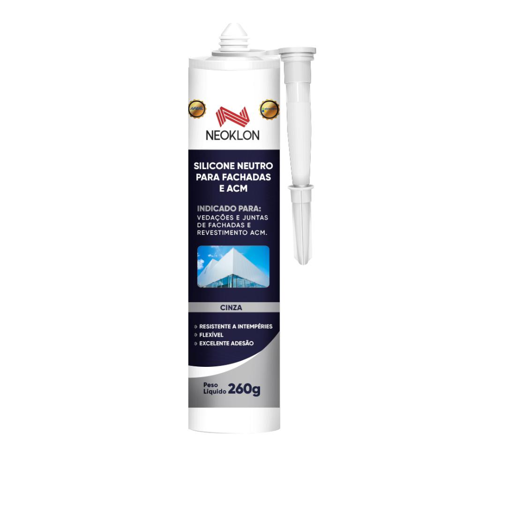 SILICONE NEUTRO CINZA 260ML, , large